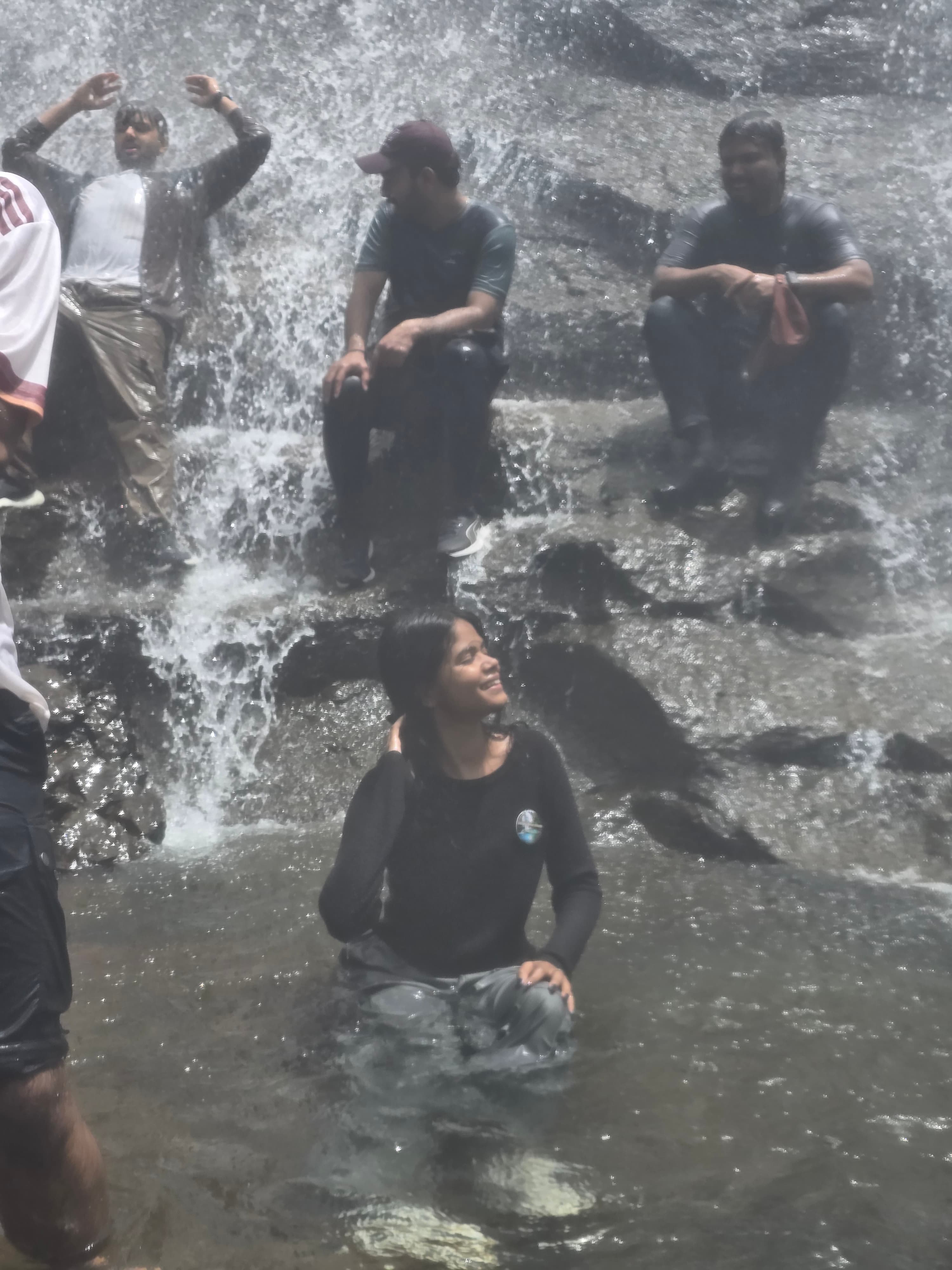 Explorers enjoying lagoon