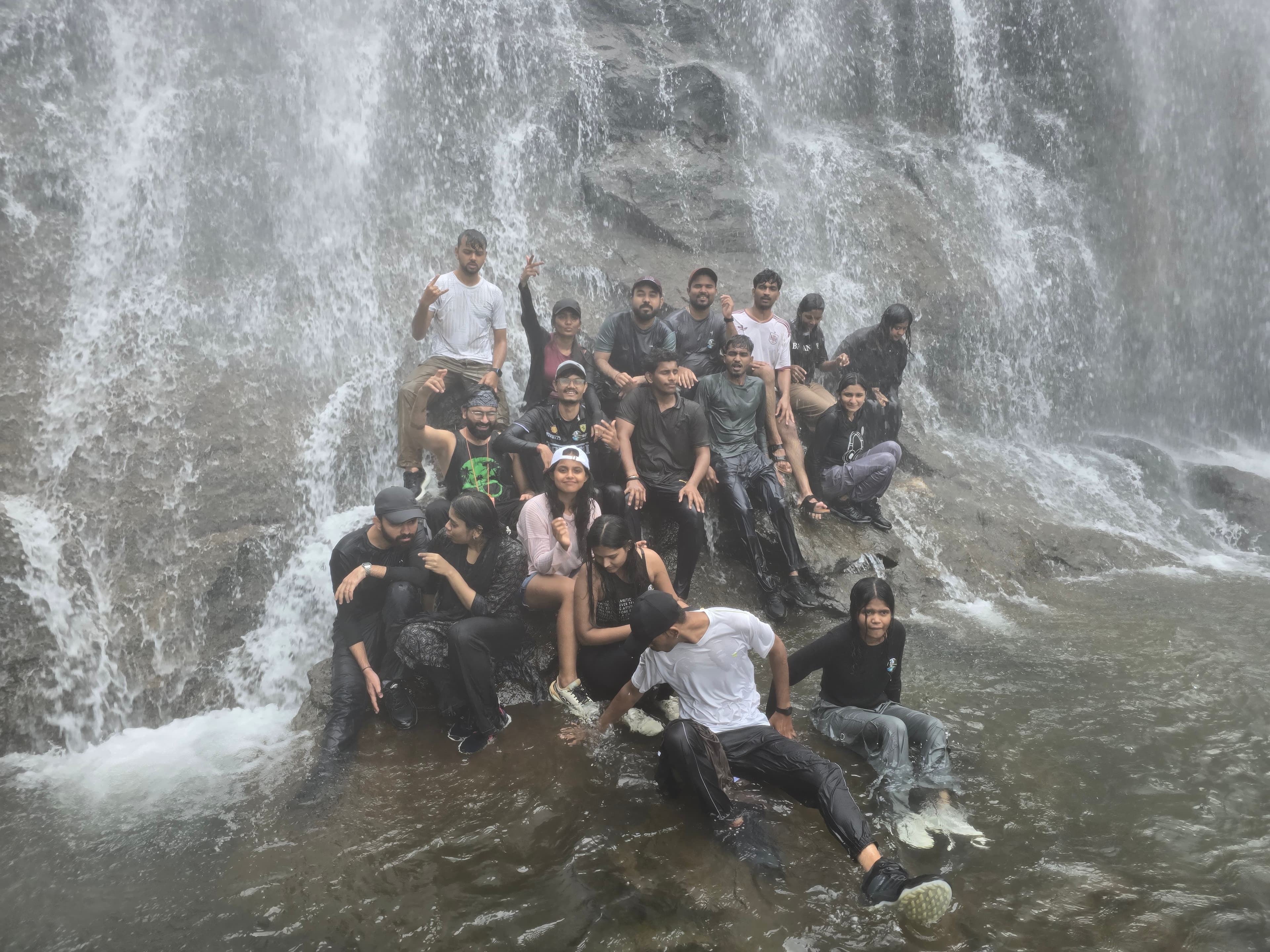Explorers enjoying lagoon