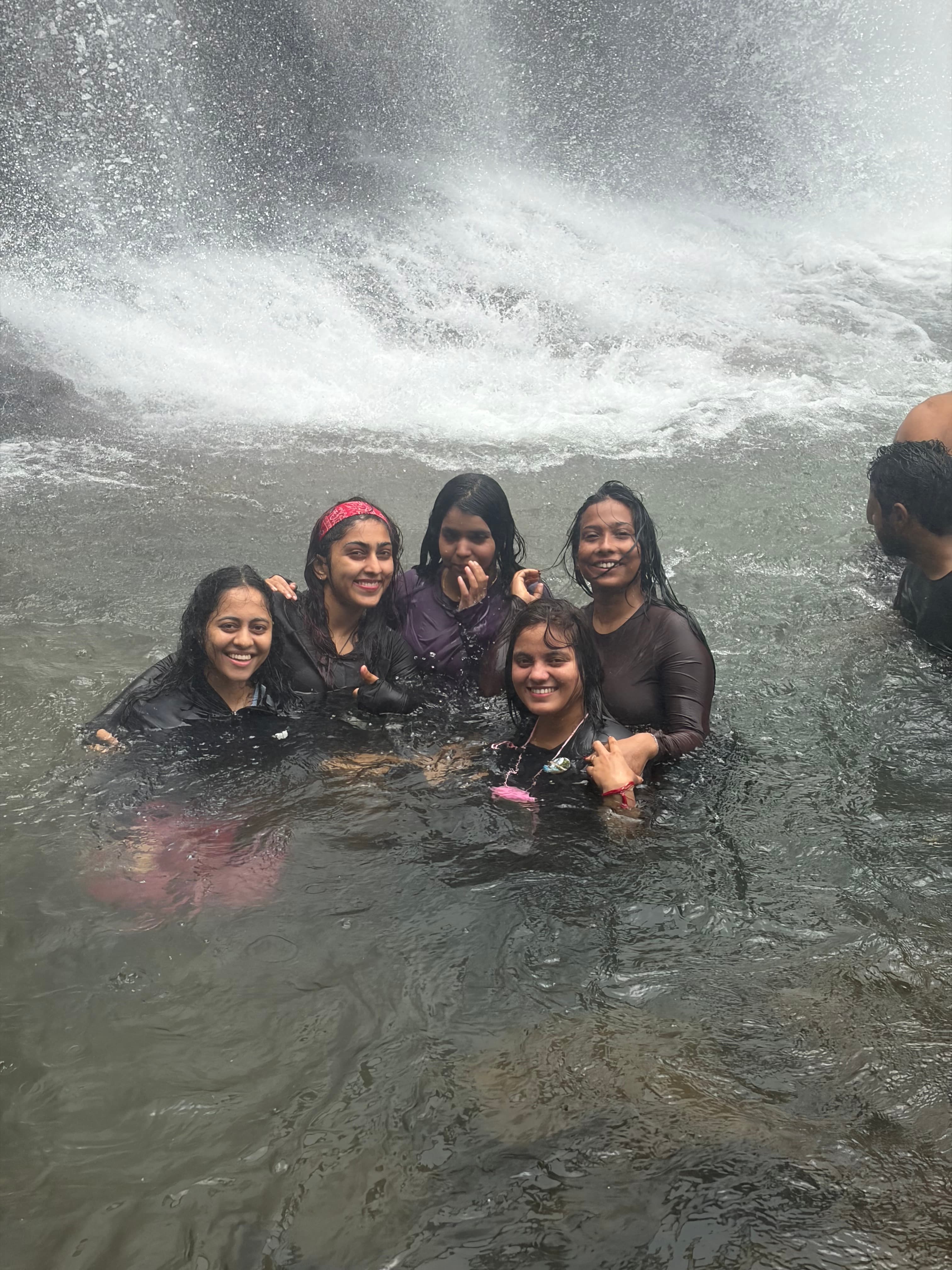 Explorers enjoying lagoon