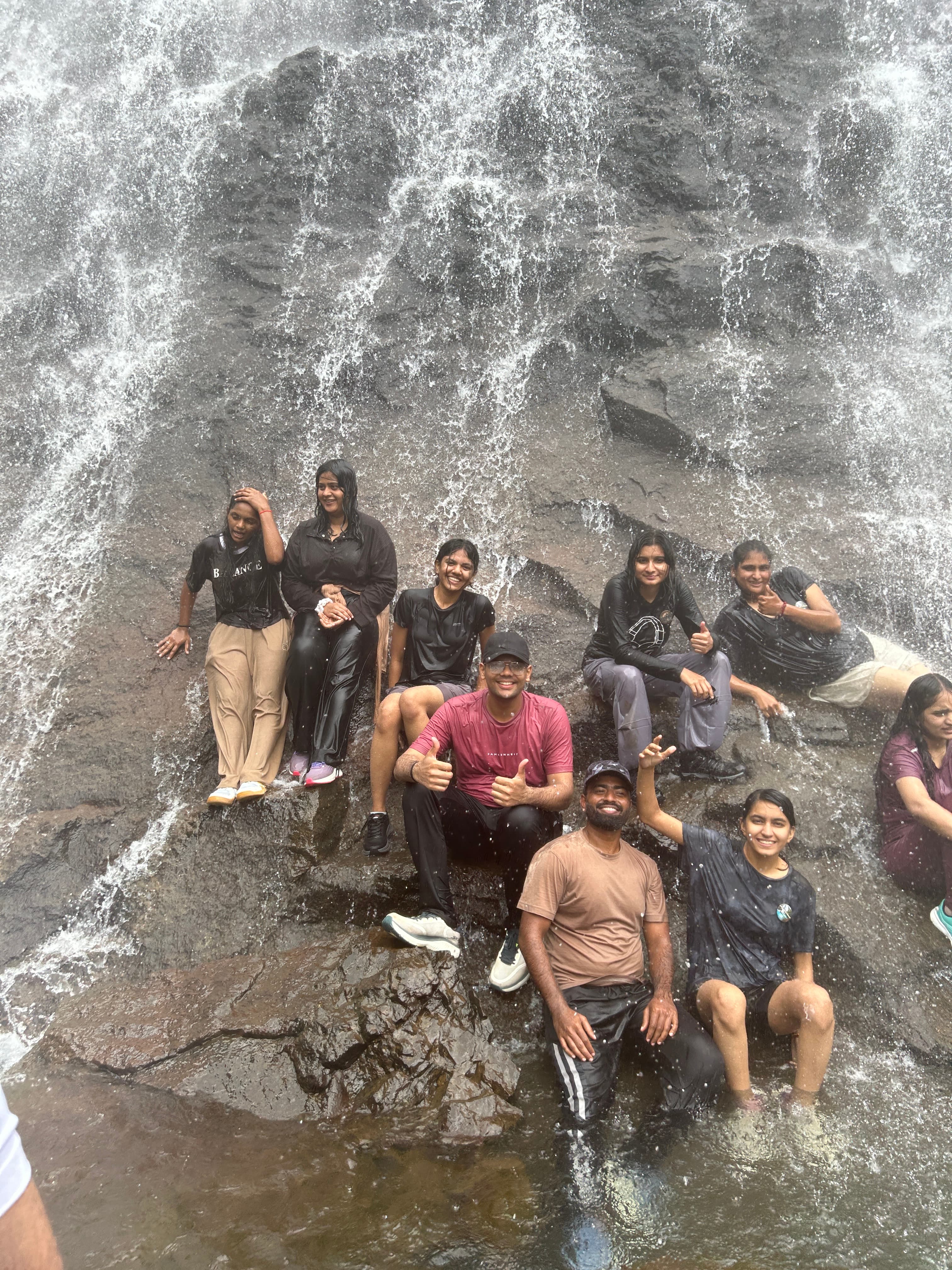 Explorers enjoying lagoon